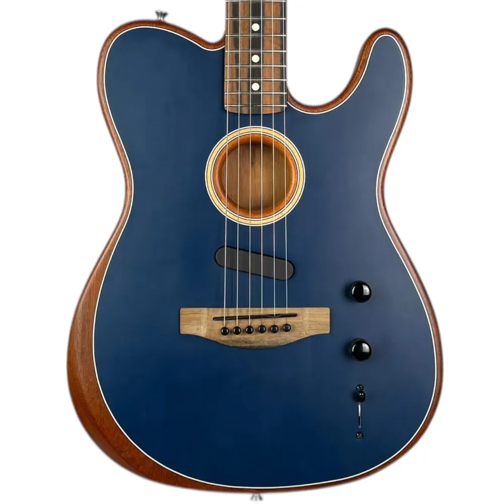 Fender American Acoustasonic 2021 - Teräksen Sininen