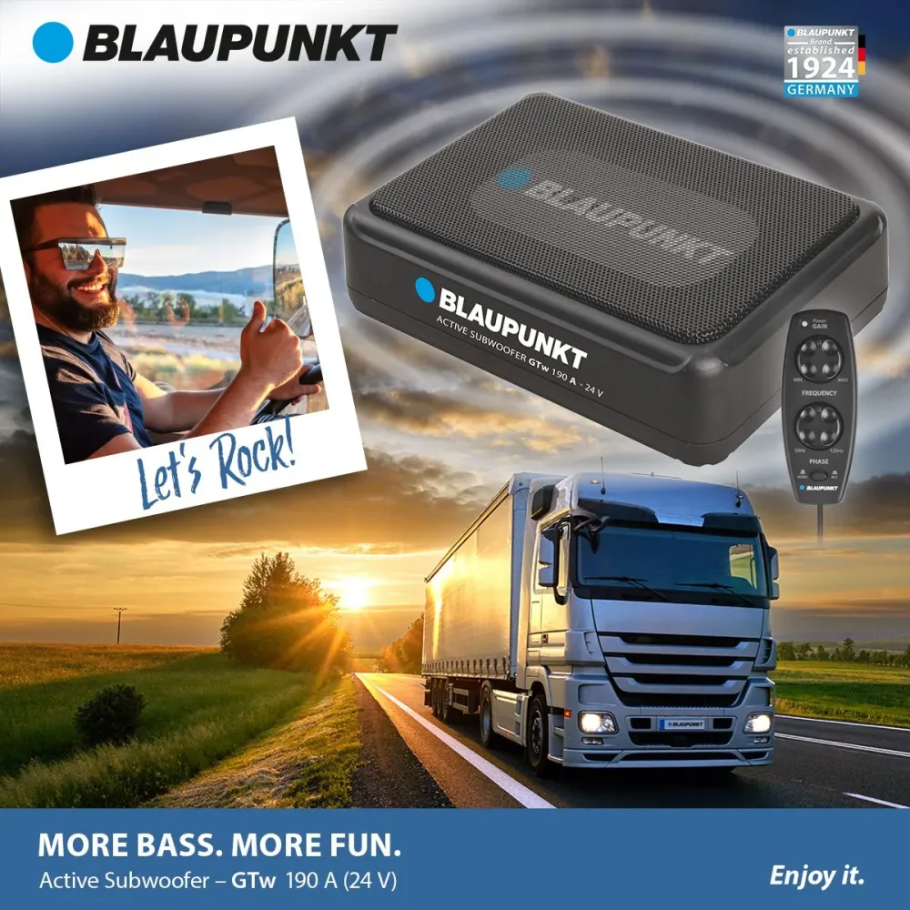 Blaupunkt GTW 190 -24 Aktiivinen Subwoofer (24 Volt)