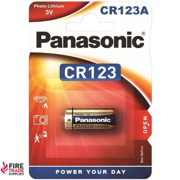 Panasonic CR123 -akkut - 3 V litium Fire Trade Supplies