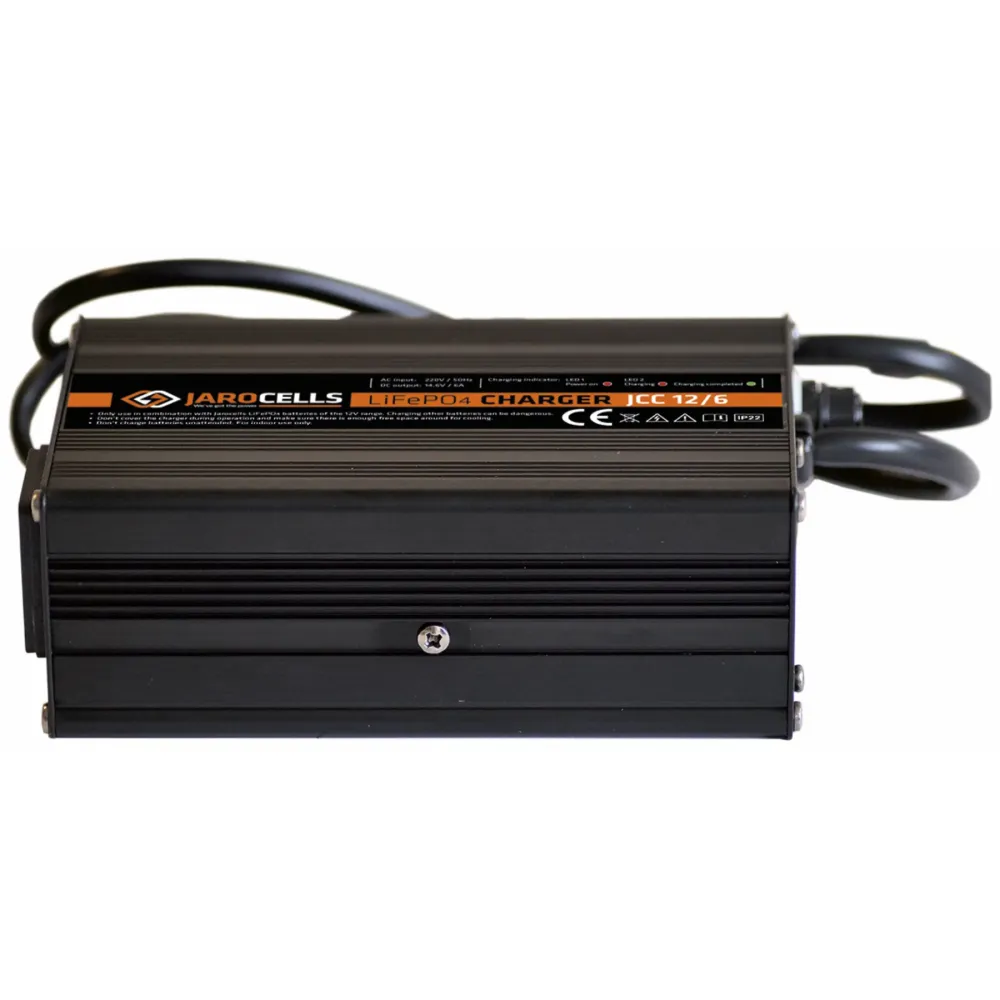 Jarocells LiFePo4 12V 6A Anderson akkulaturi