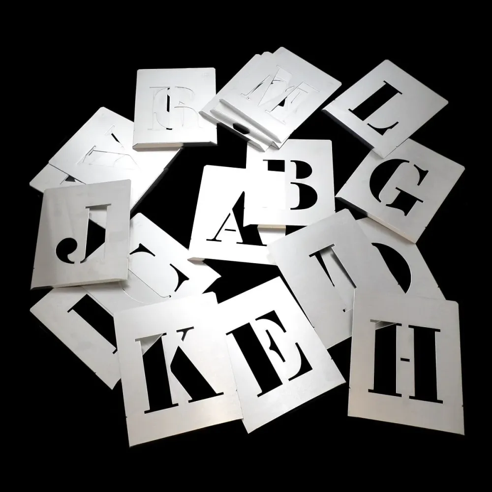Vintage Metal Letters stensiilit styleindus