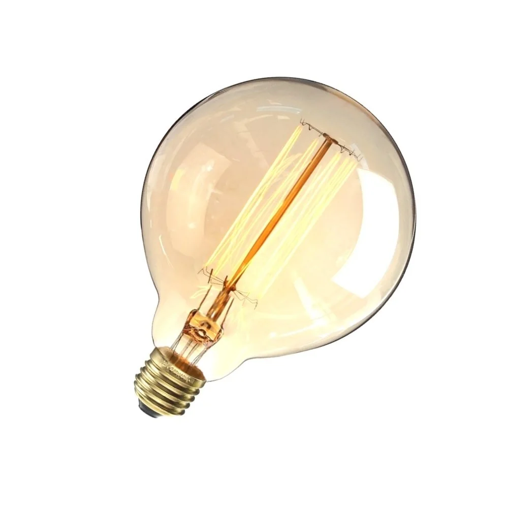 Vintage Edison polttimo E27 pyöreä Amber G95 styleindus