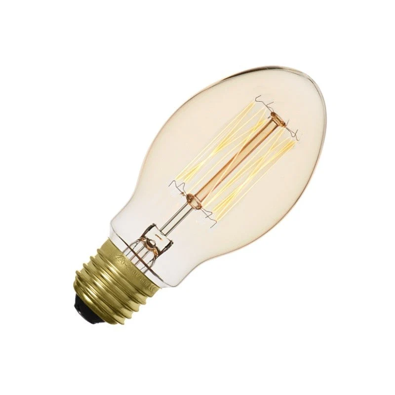 Vintage Edison polttimo E27 soikea Amber C75 styleindus