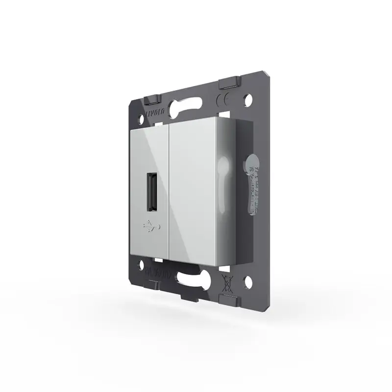 Livolo | Harmaa | SR | USB -laturin sokea levy