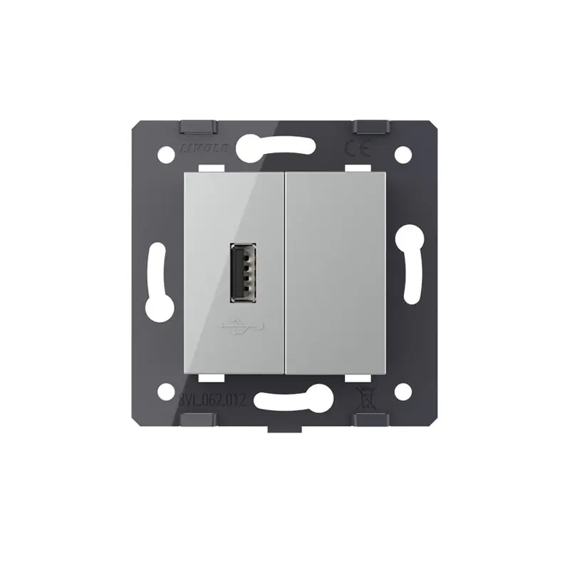 Livolo | Harmaa | SR | USB -laturin sokea levy