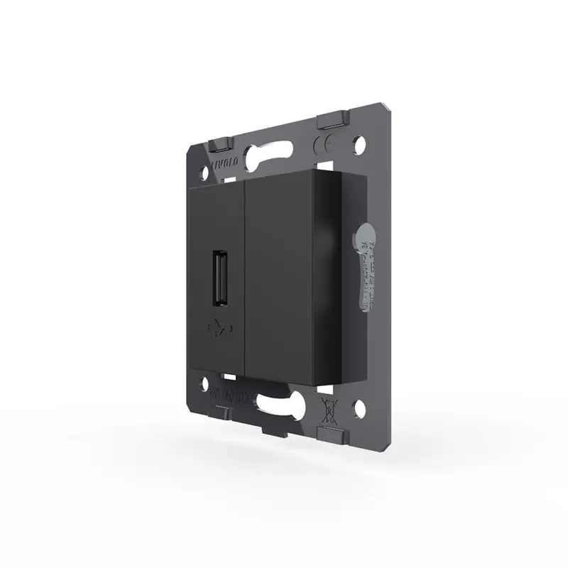 Livolo | Musta | SR | USB -laturin sokea levy