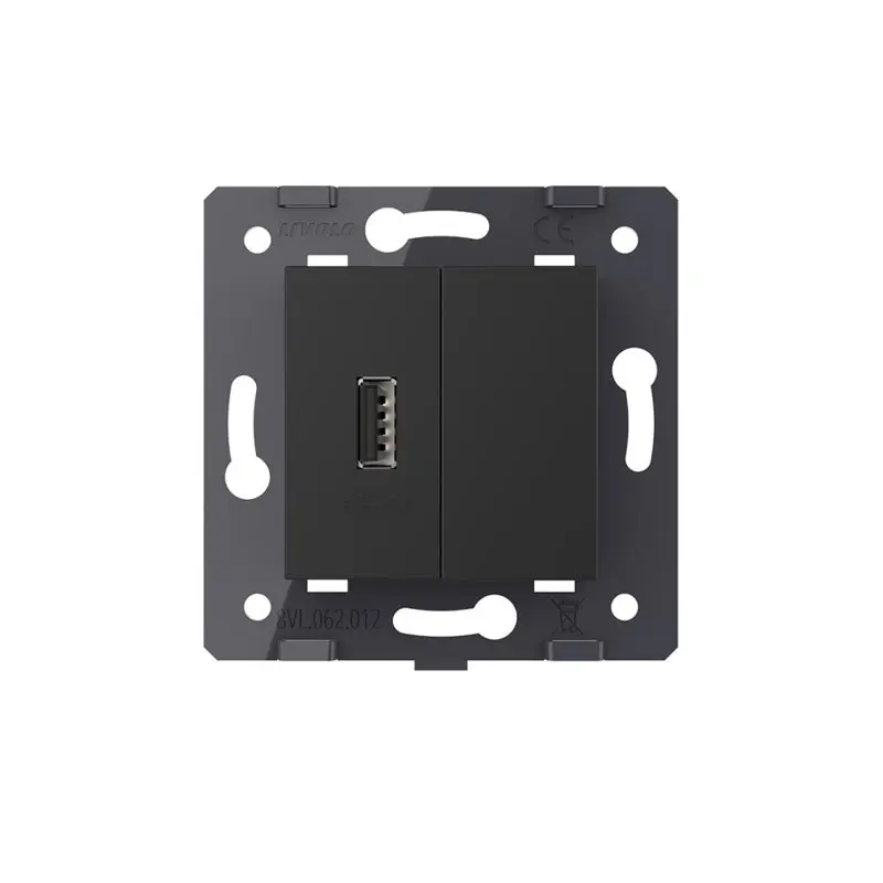 Livolo | Musta | SR | USB -laturin sokea levy