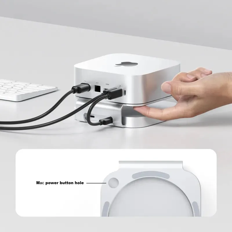 USB-C-keskitin M.2 SSD -telakointiasema Mac Mini M4/M4 Prolle