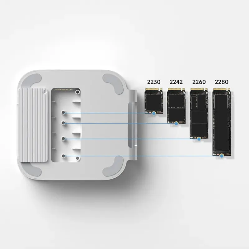 USB-C-keskitin M.2 SSD -telakointiasema Mac Mini M4/M4 Prolle