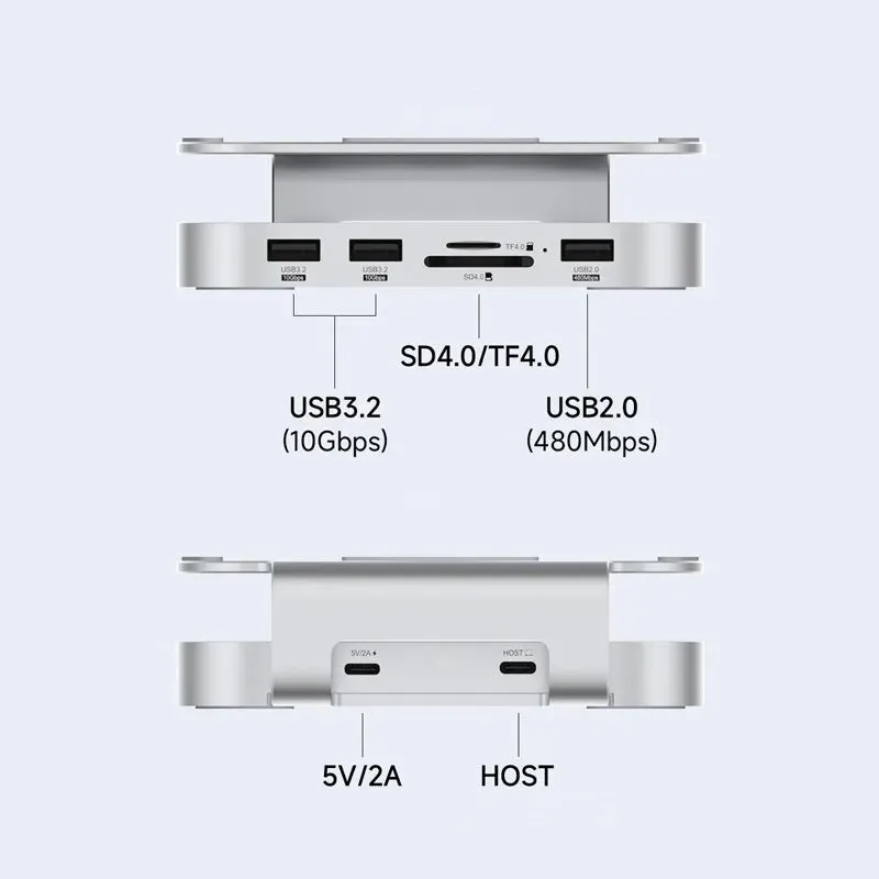 USB-C-keskitin M.2 SSD -telakointiasema Mac Mini M4/M4 Prolle