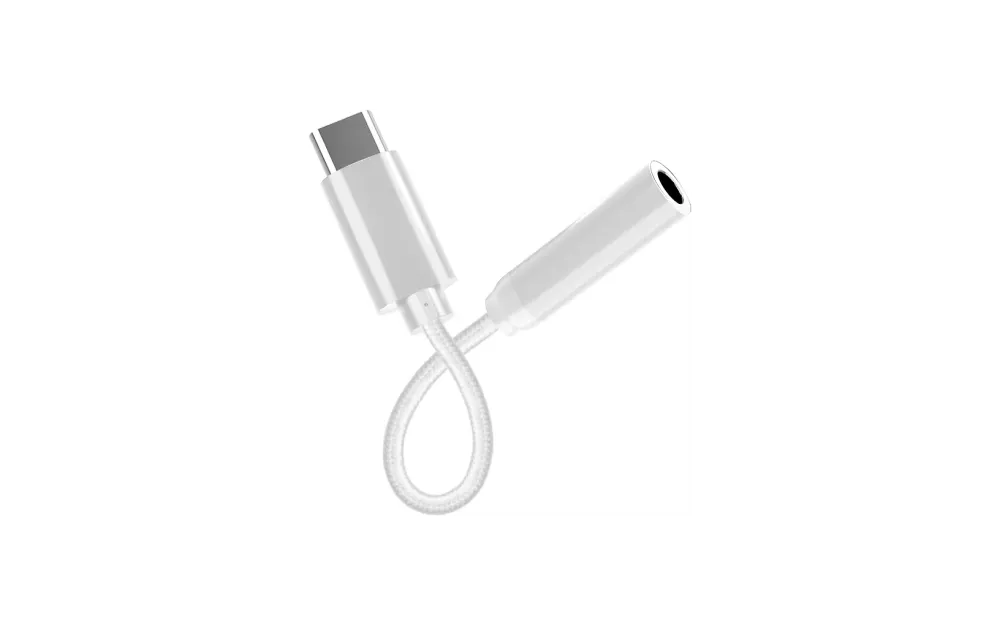 Fuj:tech USB-C - 3.5mm -audioadapteri, valkoinen