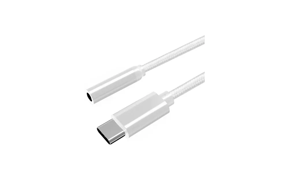 Fuj:tech USB-C - 3.5mm -audioadapteri, valkoinen