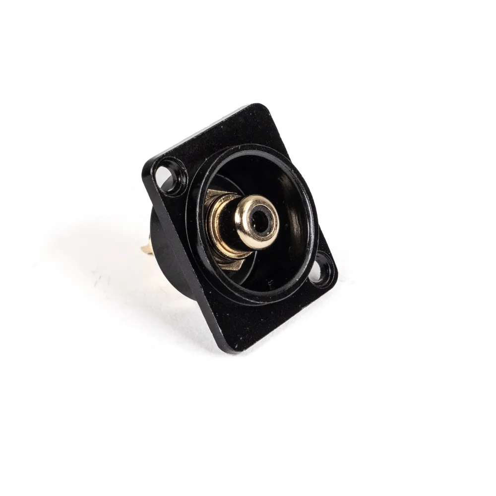 Perfex RCA Phono Hun Chassis Stik (Musta)
