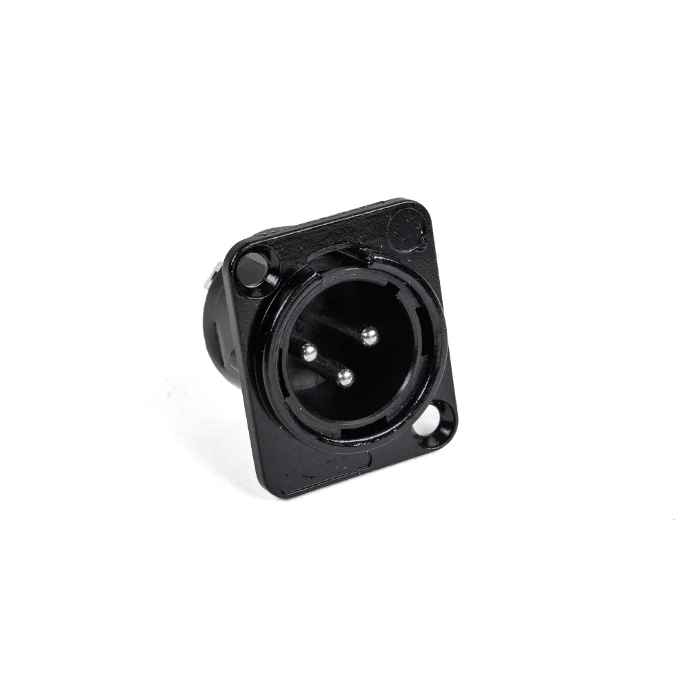 Perfex XLR Han Chassis Stik (Musta)