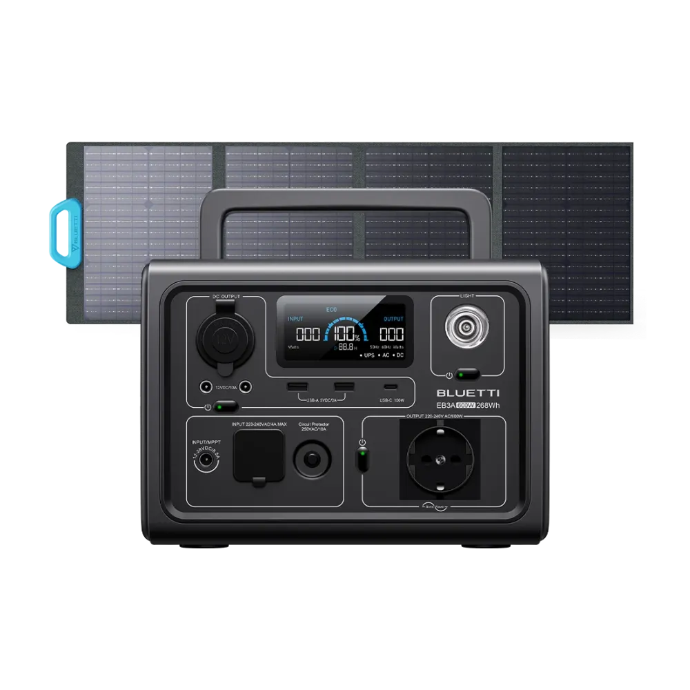 Bluetti EB3A+120W Solar Generator Kit Bluettipower-EU