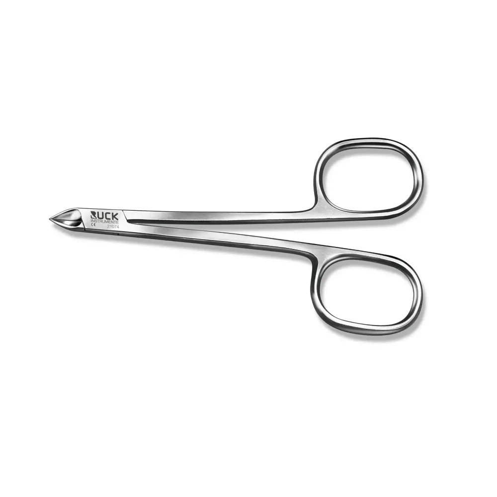 Suoraan leikatut sakset - Pituus: 10 cm - Leikkausreuna: 7 mm - Ruck