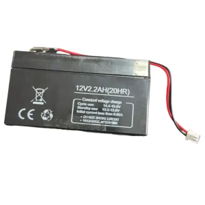 AGM 12 V 2,2 Ah slutet blybatteri – SLA-reservbatteri, F1-anslutning, 178 × 35 × 61 mm