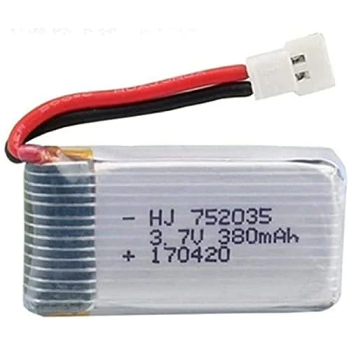 3.7v 380mAh Ladattava Lipo-akku Hubsan X4 H107c H107d H107L ,Syma X11 X11C, HS170 HS170C F180C HS170G TOZO Q2020 E016H E01...