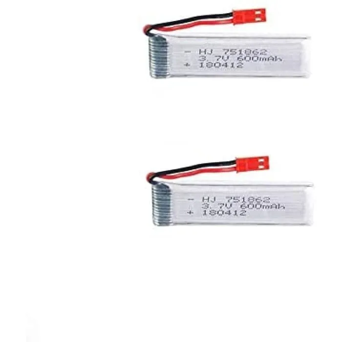 2 kappaletta 3.7V 600mAh ladattava Lipo akku RC Drones Quadricopters UDI U817 U817C U817A U818A WLtoys V959 V969 V979 V989...