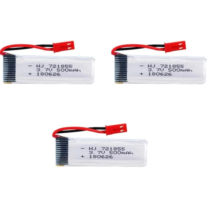 3 kappaletta ladattava Lipo-akku (3.7V 500mAh) RC Quadricopter Drones UDI U817 U817C U817A U818A WLtoys V959 V969 V979 V98...