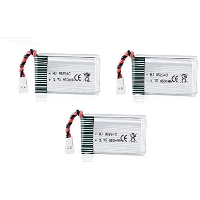 3 kappaletta ladattava Lipo-akku (3.7v, 850 mAh Lipo) Rc Quadricopter Drones Syma X5SC X5SW: lle Syma X5SC X5SW YUNIQUE GR...