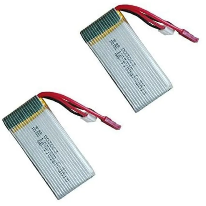 2 kappaletta ladattava Lipo-akku (7.4V 1200mAh) MJX X101 RC Quadricopter Drone -lennokille (7.4V 1200mAh) YUNIQUE GREEN-CL...