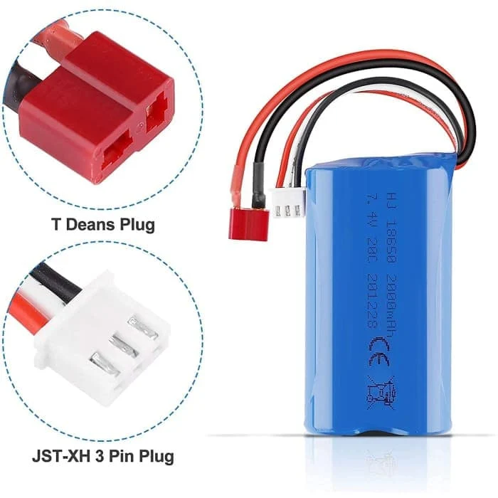 1 kpl Li-Ion akku 7.4V 1500mAH 12428 / FY01 / FY02 / FY03 ladattaviin tarvikkeisiin Varaosat kauko-ohjain RC-autoihin YUNI...