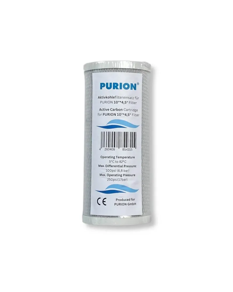 PURION Suodatinpatruuna Big Blue 10x4,5 tuumaa aktiivihiili