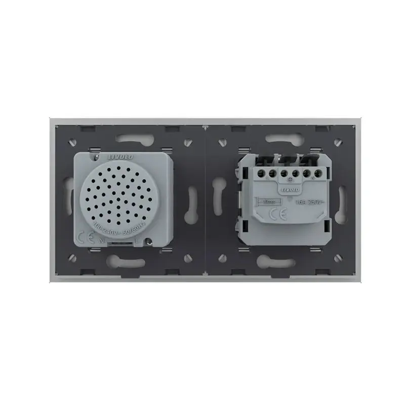 Livolo | Harmaa | SR+SR | Seinäpistorasia Bluetooth -kaiutin
