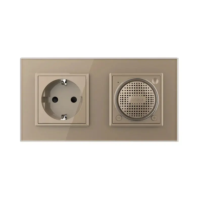 Livolo | Kulta | SR+SR | Seinäpistorasia Bluetooth -kaiutin