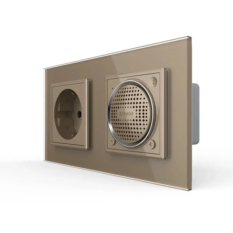Livolo | Kulta | SR+SR | Seinäpistorasia Bluetooth -kaiutin