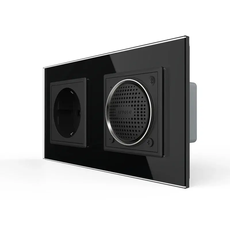Livolo | Musta | SR+SR | Seinäpistorasia Bluetooth -kaiutin