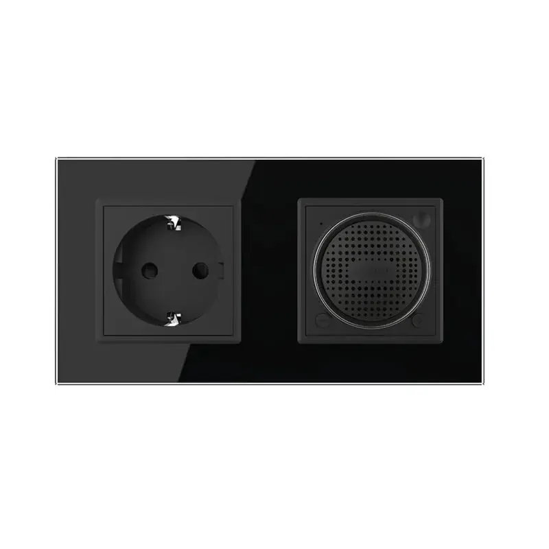 Livolo | Musta | SR+SR | Seinäpistorasia Bluetooth -kaiutin