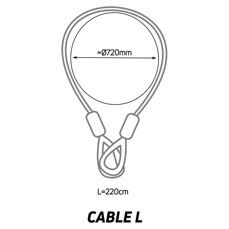 ZEFAL K-TRAZ CABLE L pyörälukko – harmaa