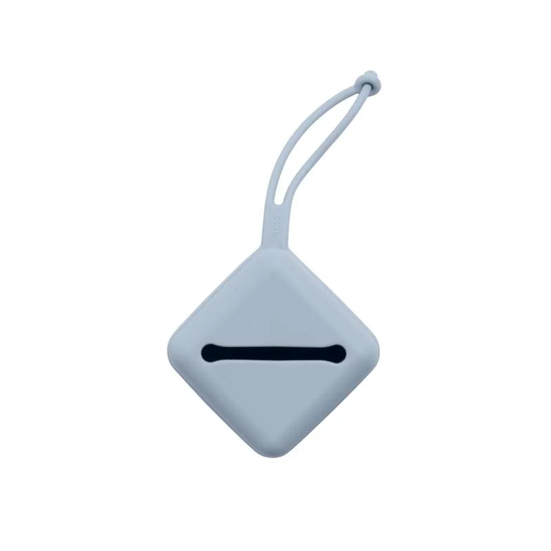 Premium Water-Resistant BIBS Accessories Pacifier Case - Silikone - Sutteboks m. Plads til 3 Sutter - Dusty Sapphire