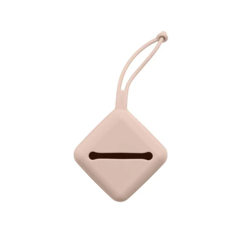 Roll-Up Cable BIBS Accessories Pacifier Case - Silikone - Sutteboks m. Plads til 3 Sutter - Blush