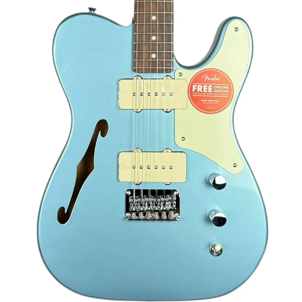 Squier Cabronita Thinline Telecaster 2022 - Lake Placid Sininen