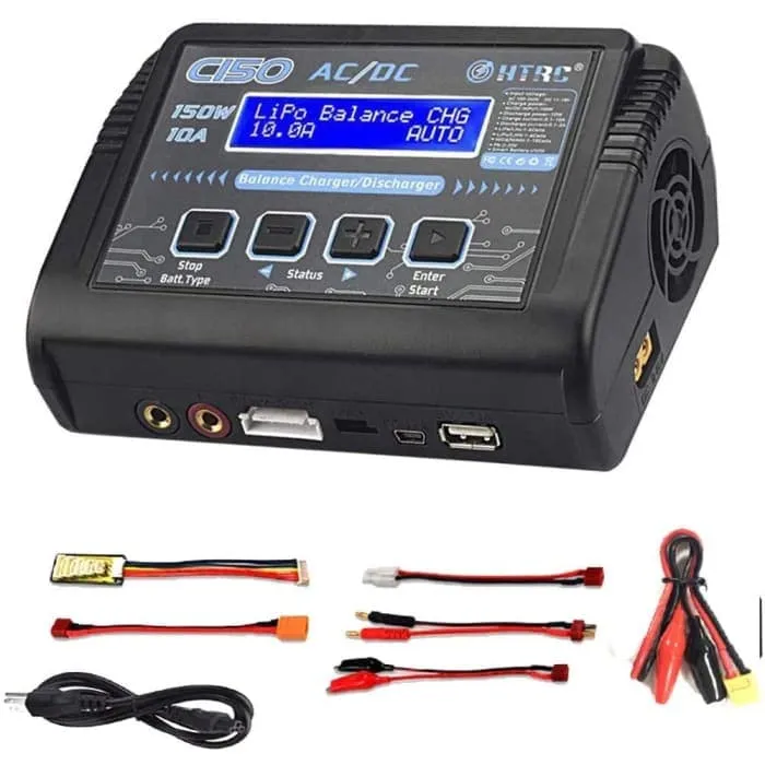 Caricabatterie LiPo RC C150 150W 10A DJI Tello 7.4V 3.7V Drone Radiofly YUNIQUE GREEN-CLEAN-POWER