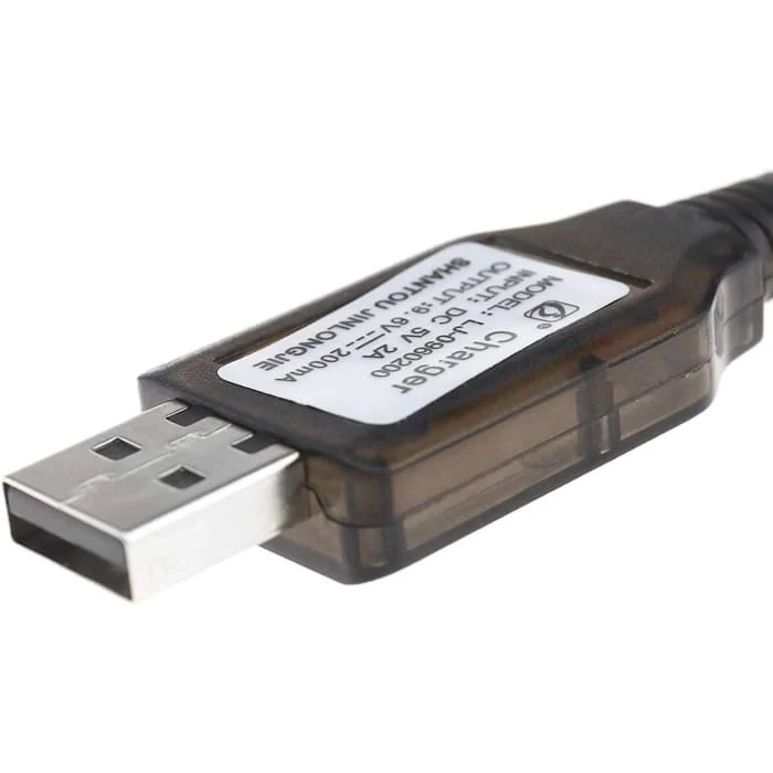 Caricatore USB 5V per Batteria 9.6V NiMH NiCd RC Auto Barca 200mA Cavo Nero YUNIQUE GREEN-CLEAN-POWER