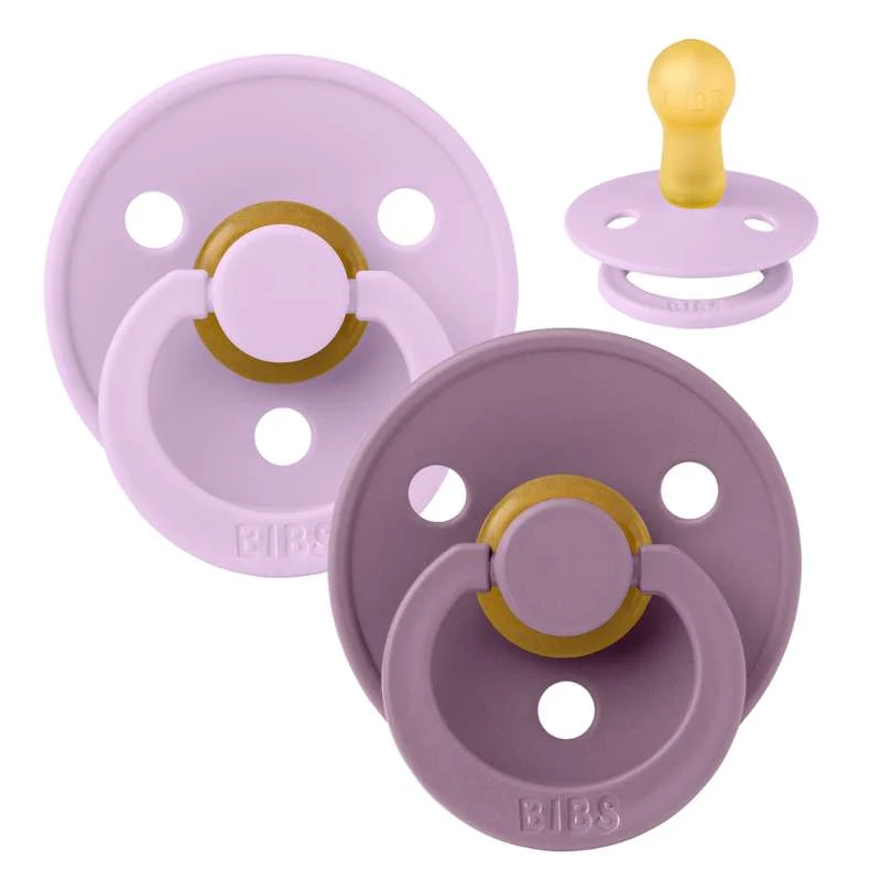 Bibs Pyöreä Colour Tutti - 2-Pak - k. 2 - luonnonkumi - Violetti taivas/Mauve