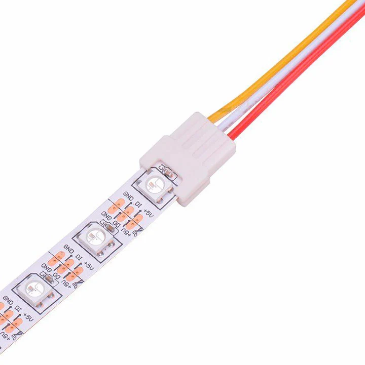 CCT - LED-nauhan litteä jatkoliitin (nauha+johdot värilämpötilasäädettävälle 10mm led-nauhalle, max. 120led/m)