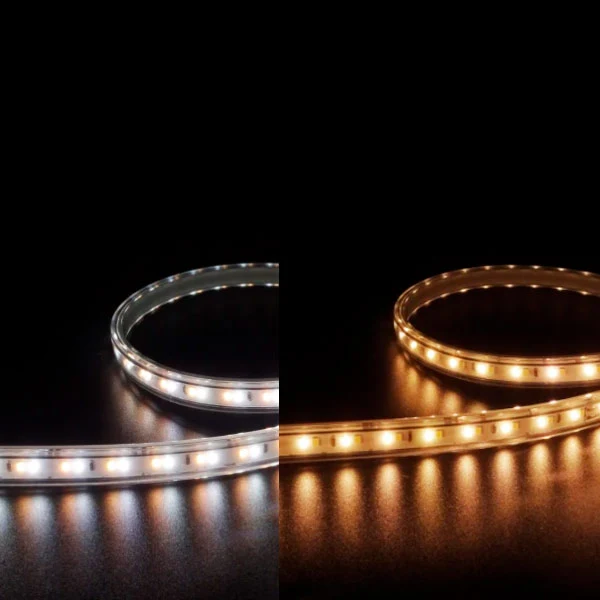 19,2W/m 24V LED-nauha 5m, CCT värilämpötilasäädettävä 2700-6500K IP65