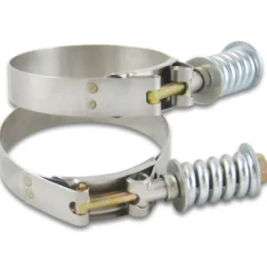 Vibrant SS T-Bolt Clamps Pack 2 Size Range: 5.28in to 5.58in OD use w/ 5in ID Coupling