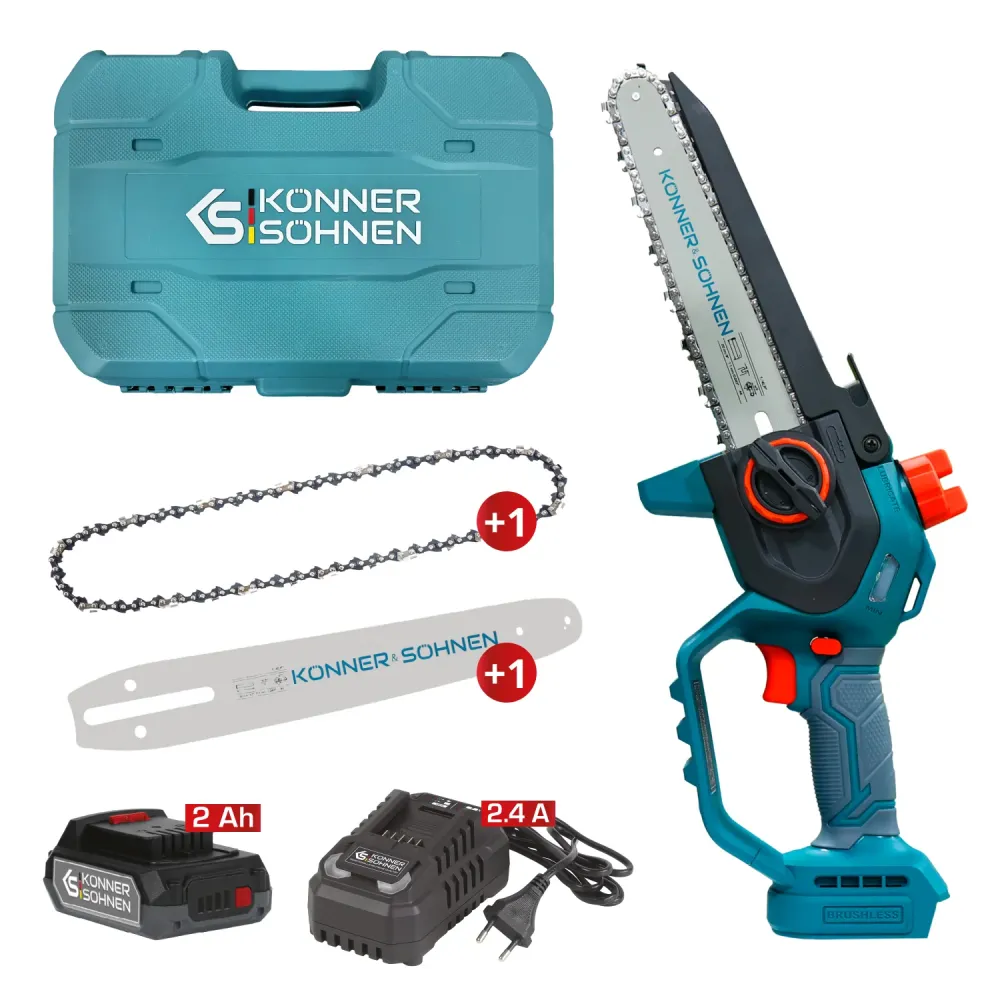 Johdoton Mini Moottorisaha KS MCS20V-8 Kotelo Könner & Söhnen