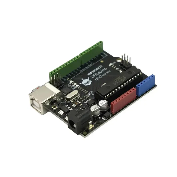 DFRduino UNO R3: Arduino Uno R3 -yhteensopiva mikrokontrollerikortti DFRobot