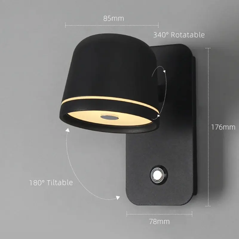 Seinävalaistus | Musta | 1 | LED | Kosketushimmerillä | Hämärtyä