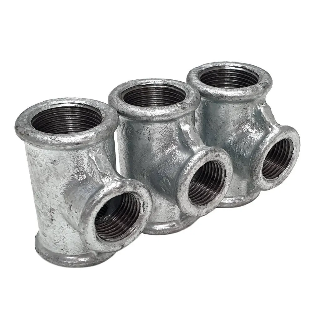 Fem/Fem/Fem Galvanized Steel Reducing T-sovitus styleindus