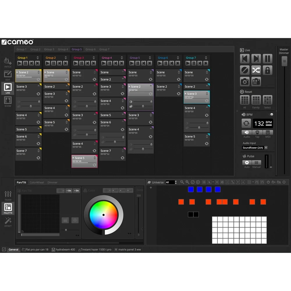 Cameo DVC CUE USB-DMX Interface ja Ohjelmisto