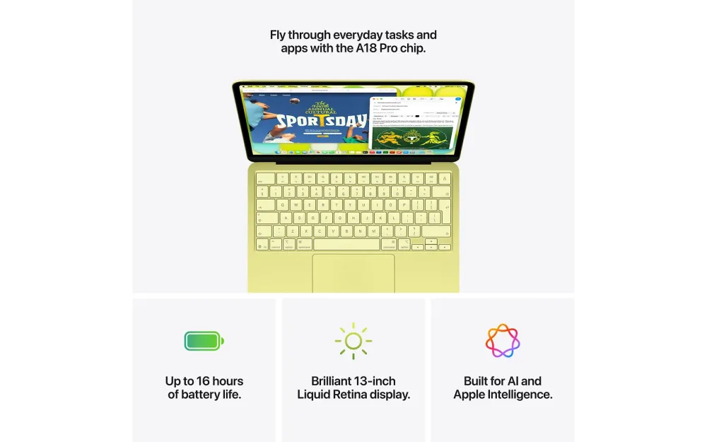 Apple MacBook Neo 13" A18 Pro 8 Gt, 256 Gt kannettava, roosa