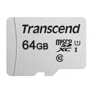 TRANSCEND 300S MICROSDXC MUISTIKORTTI, 64GB / U1 / UHS-I